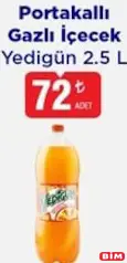 YEDİGÜN PORTAKALLI GAZLI İÇECEK KOLA 2.5 L YEDİGÜN PORTAKALLI GAZLI İÇECEK KOLA 2.5 L